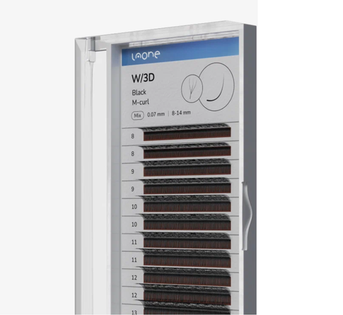 Ресницы черные Laone пучки MIX 3D