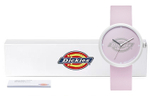 Dickies CL 103 Dix Wrist Watch Quartz Movement Silicone Strap Pink Watch Dial Women"s Watch