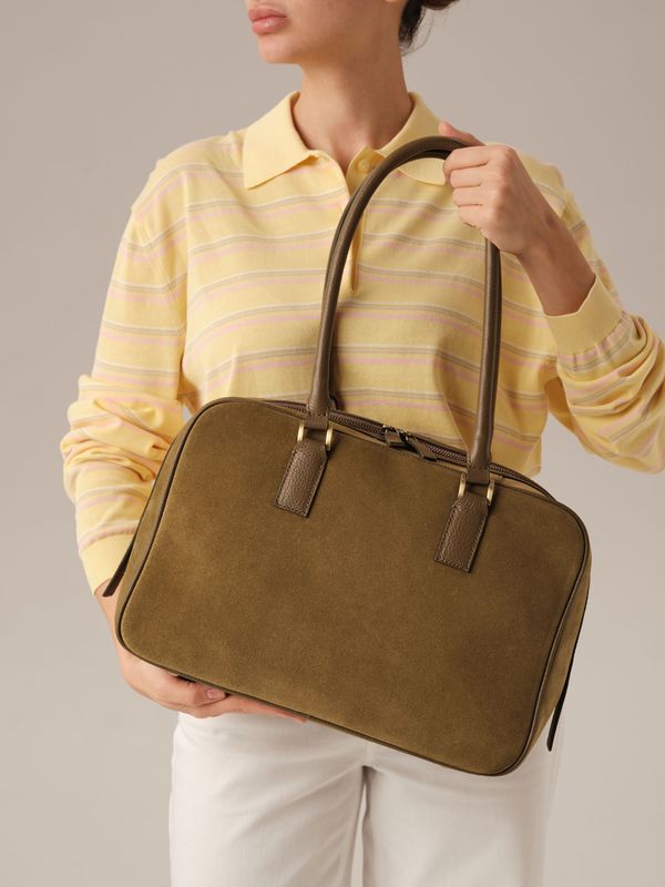 Замшевая сумка DBR Dominique 31389 белый мох