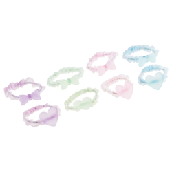 Резинки для волос MESHU, с полупрозрачными топперами, 4шт., диаметр 5см, европодвес MS_60590