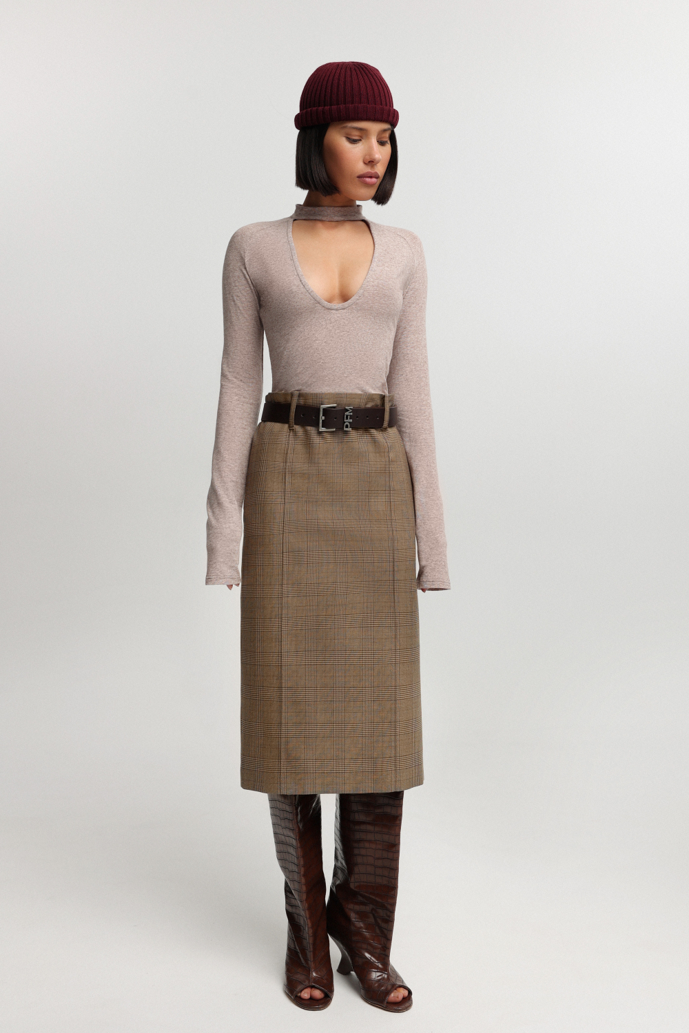 Юбка-карандаш миди