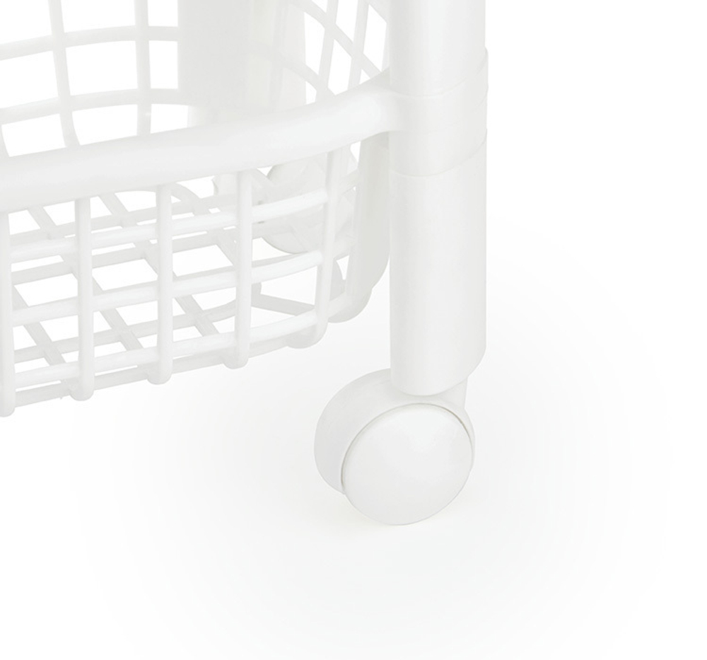 Полка узкая на колёсах (4 секции)