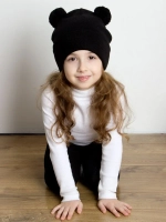 Шапка детская осенняя с помпонами