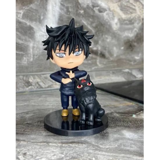 Фигурка Фушигуро Мегуми с котом, Магическая битва, Jujutsu Kaisen, 10 см