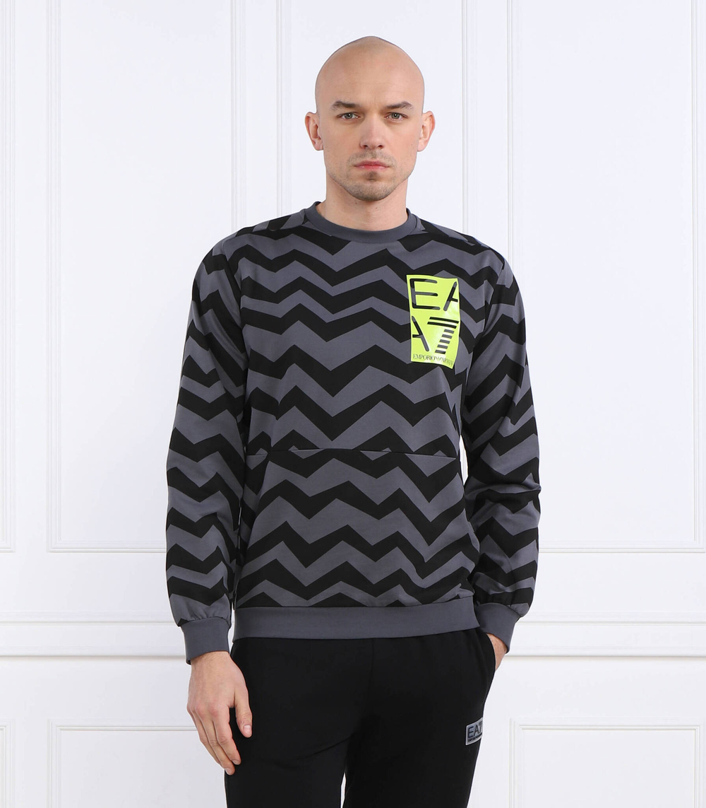 Худи EA7 - серый(3RPM54 PJ05Z)