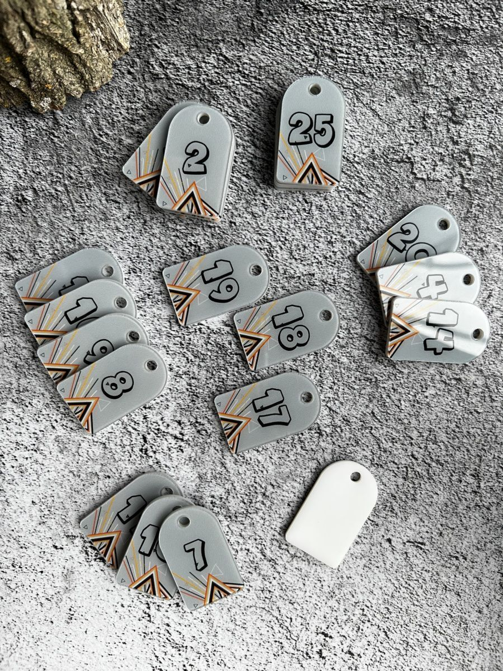 Номерки для ключей 3х5 см