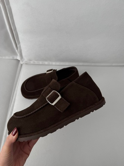 Лоферы из натуральной замши