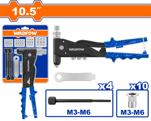 Заклепочник в наборе 260 мм (6/24) WADFOW WHR5710