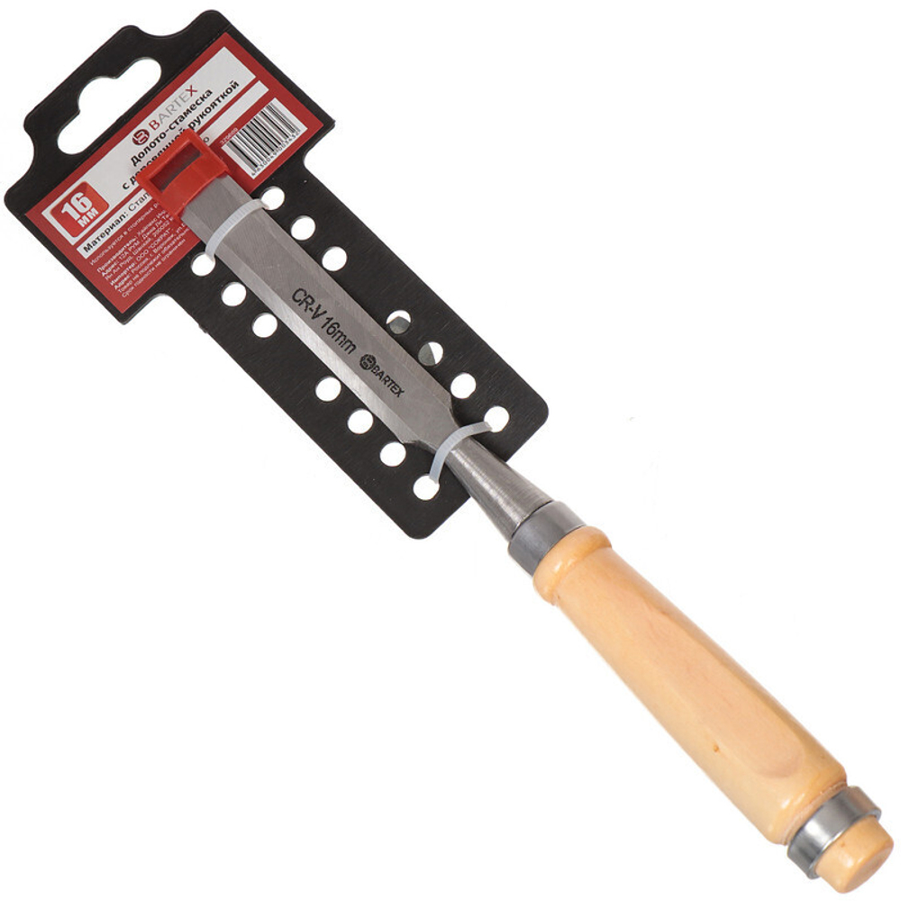 Долото-стамеска 16 мм, рук дерев, Bartex, 1248316, шт