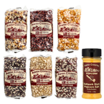 Amish Country Popcorn, набор ассорти попкорна с шейкером и солью для попкорна, 7 шт.