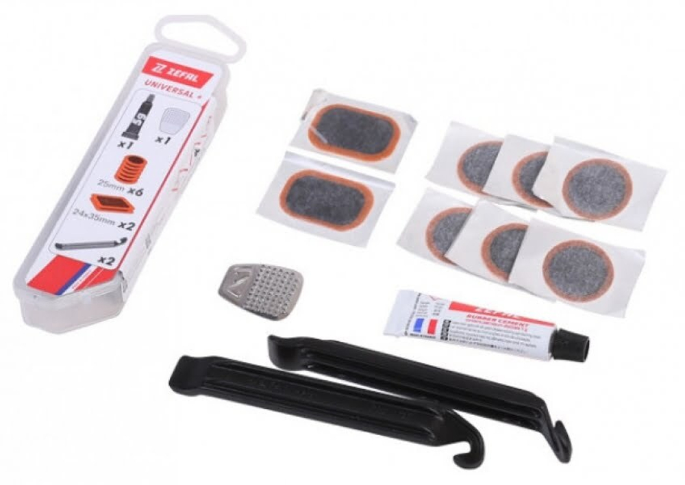 ZEFAL REPAIR KIT UNIVERSAL + Набор для ремонта (8 заплаток, упаковка клея 5гр, железная зачистка, 2 пластиковые монтажки) &lt;&gt;