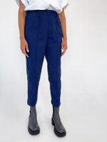 Брюки с простроченными темно-синие