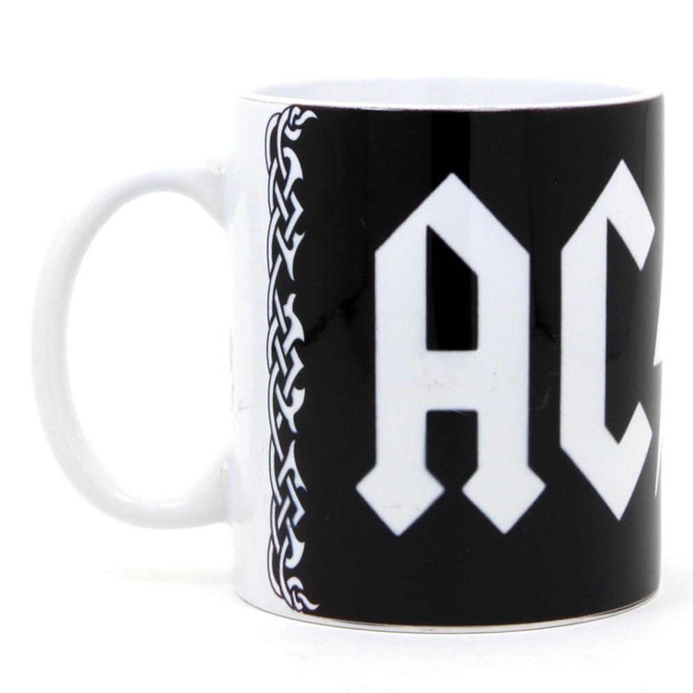 Кружка AC/DC надпись белая (056)