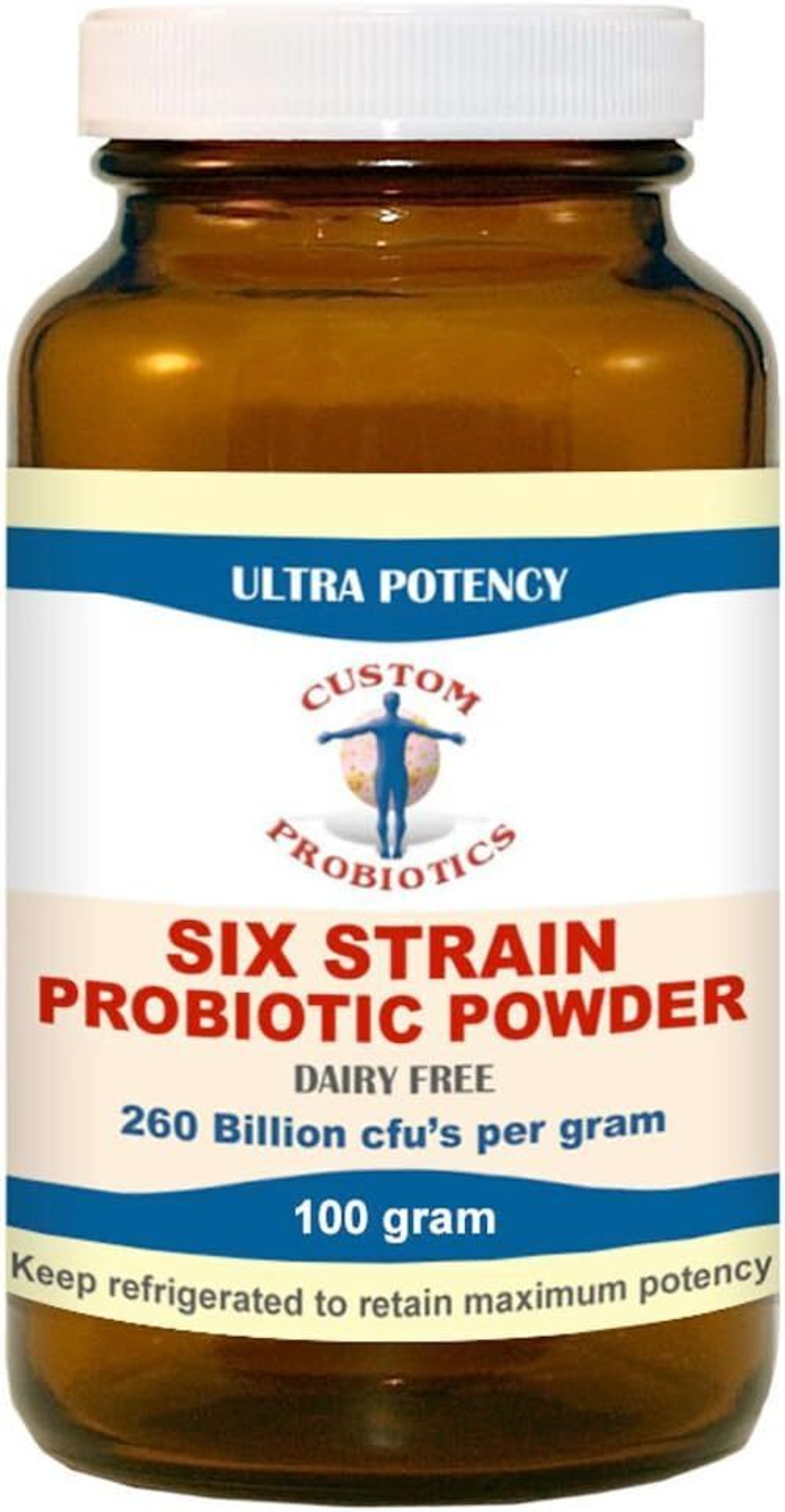 Custom Probiotics - D-Lactate Free Probiotic Powder 100 gram