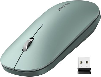 Мышь оптическая беcпроводная MU001, 2.4 GHz, Green UGREEN 90374