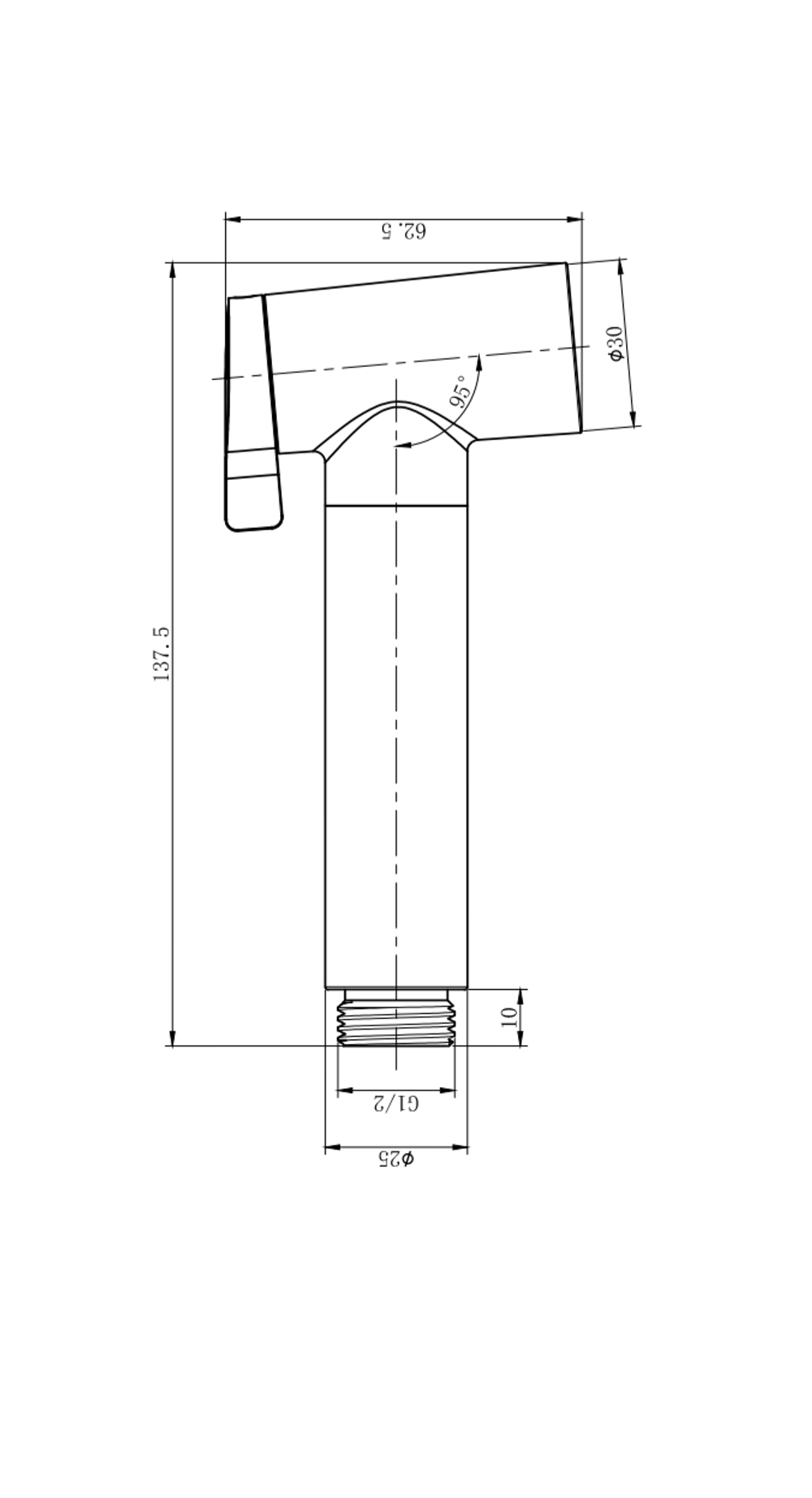 Гигиеническая лейка AltroBagno Modern 060206 BG