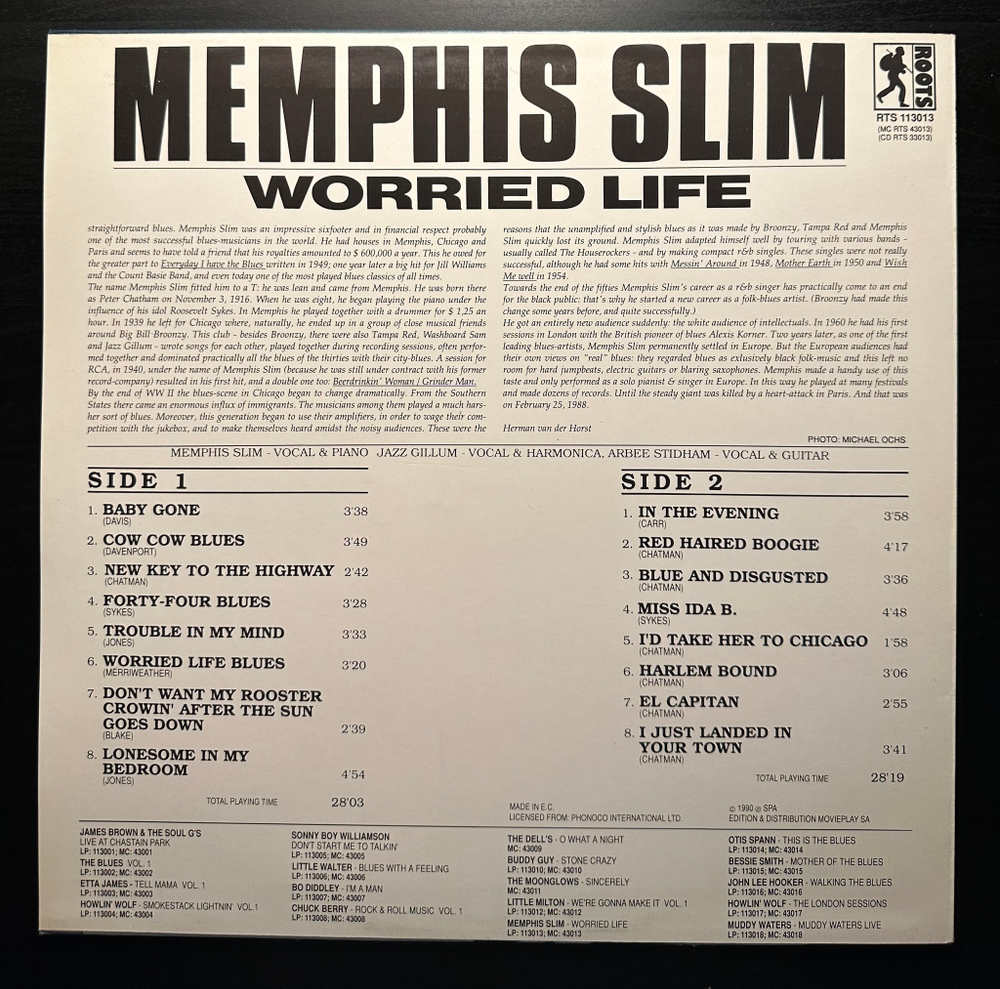 Memphis Slim- Worried Life (Европа 1990г.)