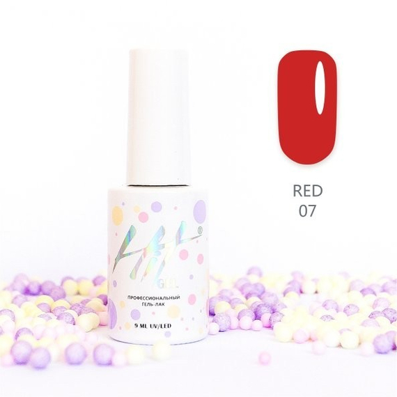 Гель-лак ТМ &quot;HIT gel&quot; №07 Red, 9 мл