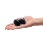 Тренажеры йони из черного обсидиана 4,5х3см Le Wand Crystal Yoni Eggs Black LW-031-BO