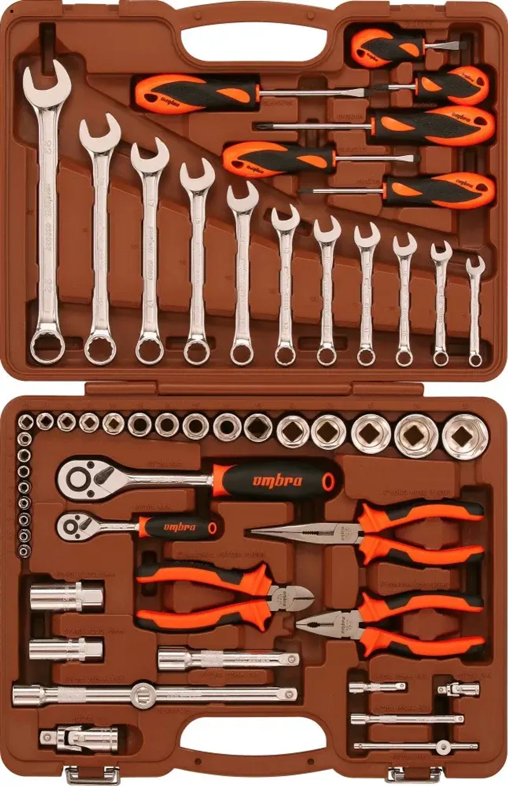 Ombra OMT55S Набор инструмента универсальный 1/4", 1/2"DR, 55 предметов