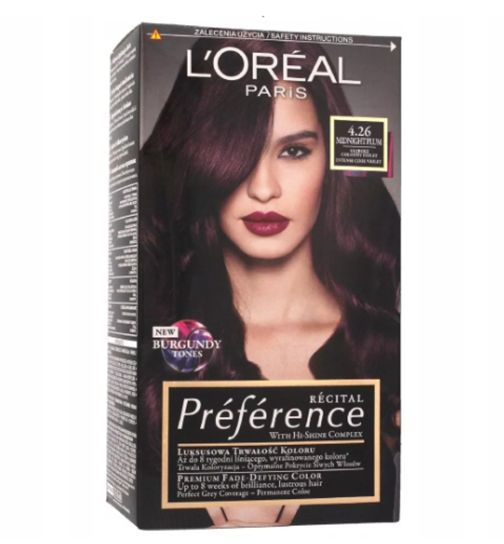 L'Oreal Paris Краска для волос Preference Recital, тон №4.26, Благородный сливовый, 40мл