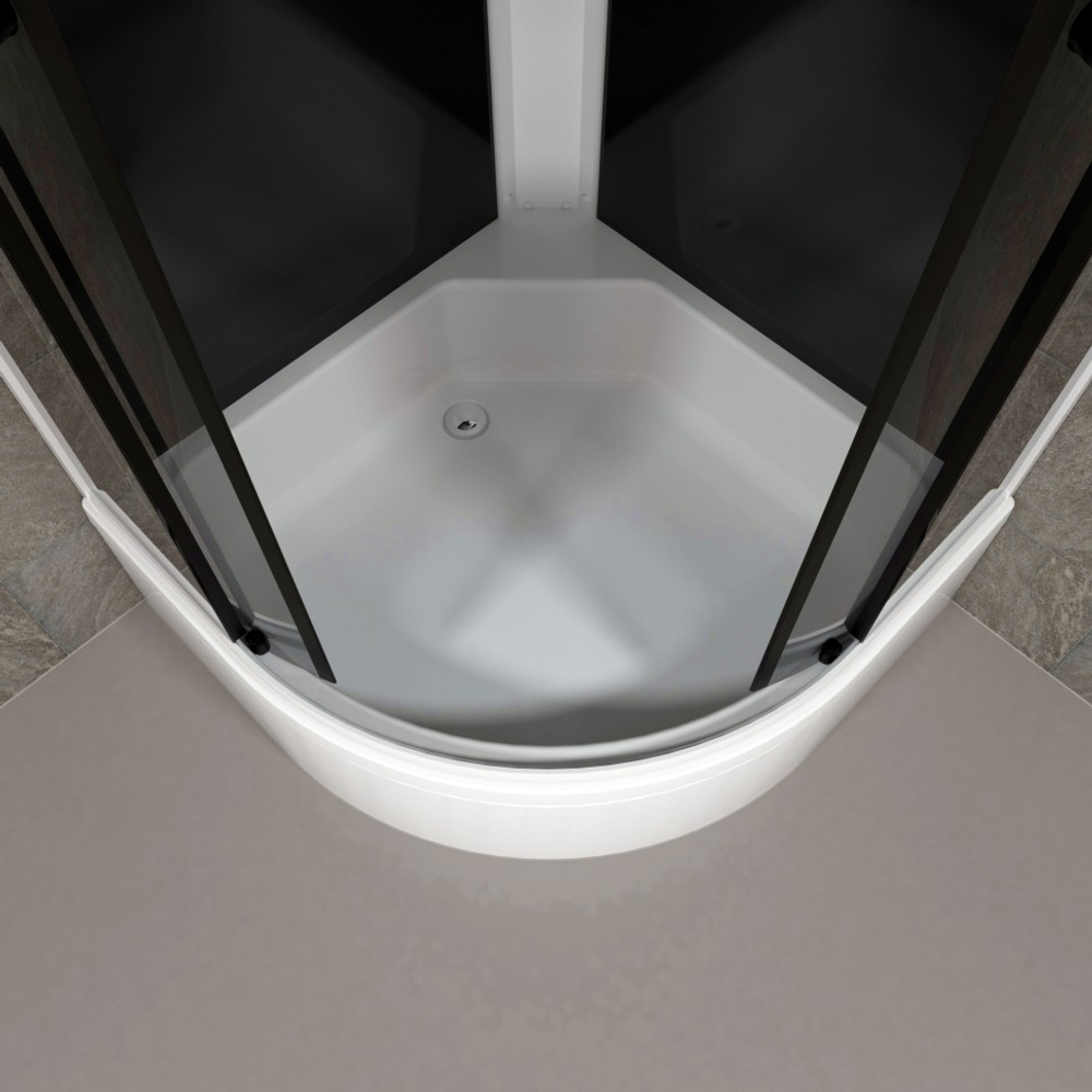 Душевая Кабина Грэй-Блэк 90*90 В