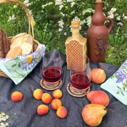 Подставка под кружку Бирдекель 9.5x9.5см ComposeEat Fashion зебрано натуральный