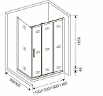 Душевой уголок Good door ORION WTW+SP 130x80 матовый