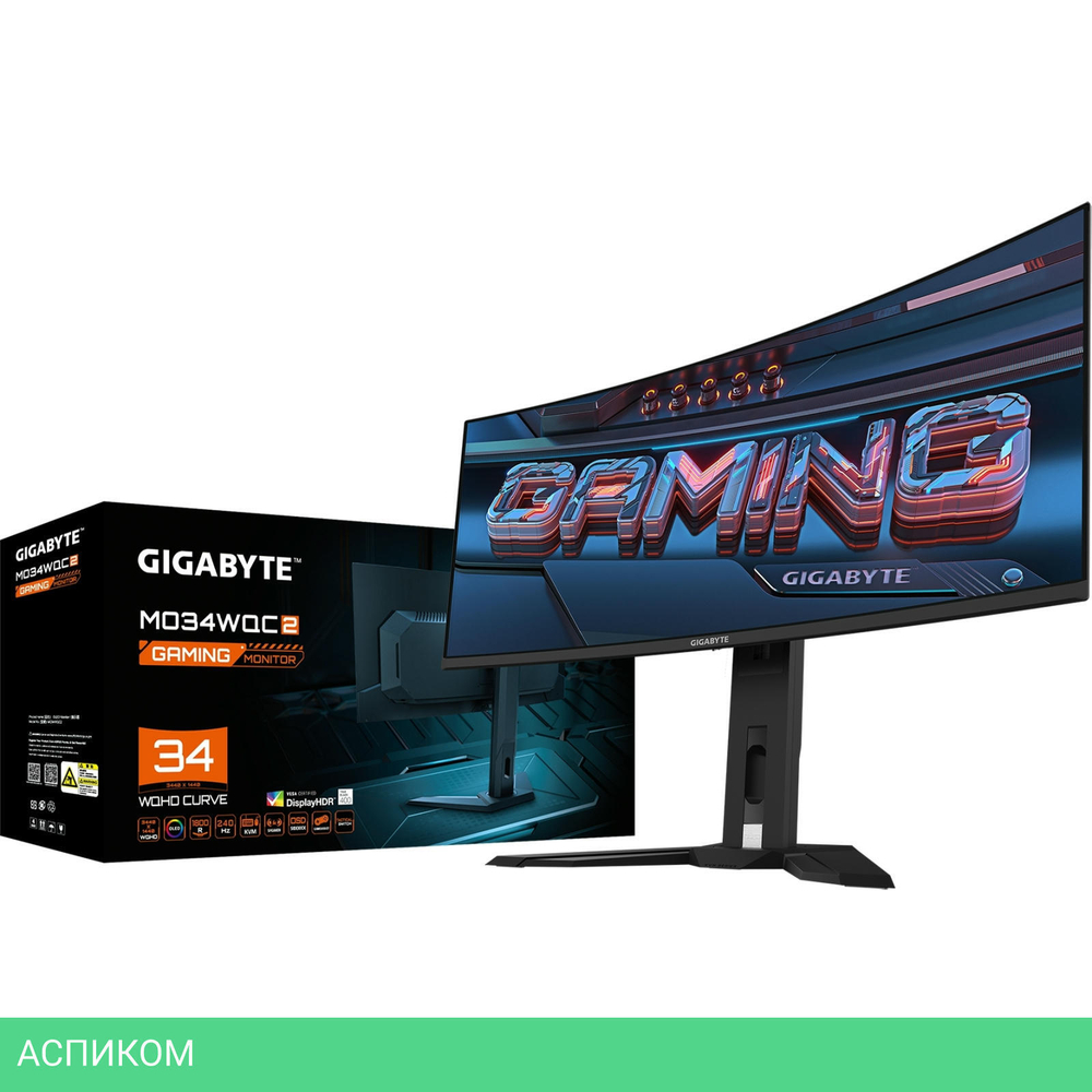 Монитор Gigabyte MO34WQC2-EK Black