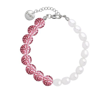 ZNOY Браслет PINK GLOW с жемчугом