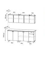 Кухонный гарнитур 160 модульный 200х200 см ТИП-1