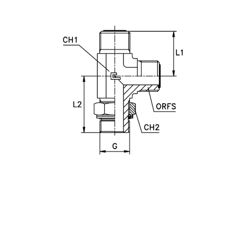 Штуцер FMLH ORFS 1.3/16'' D18-20 BSP 3/4'' удлиненный