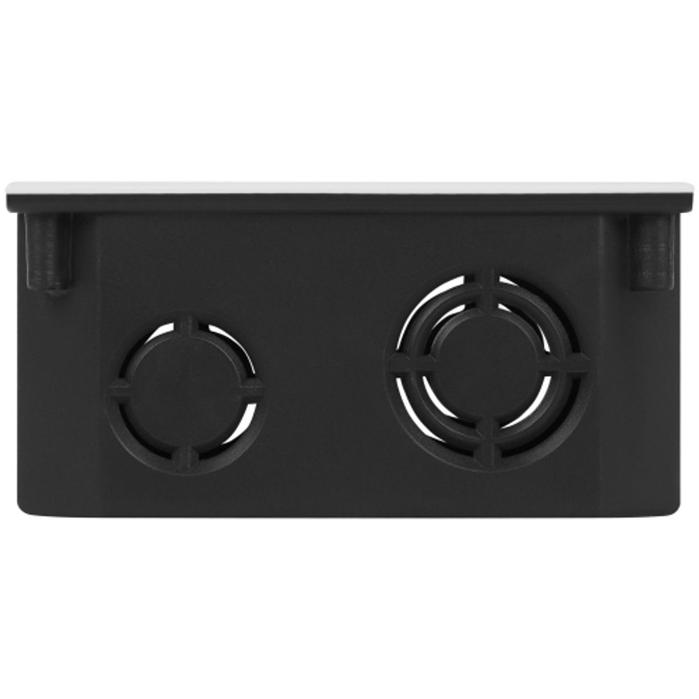 Распаячная коробка ЭРА KRT-107-107-50 скрытой установки черно-белая 107х107х50мм для твердых стен крышка IP20