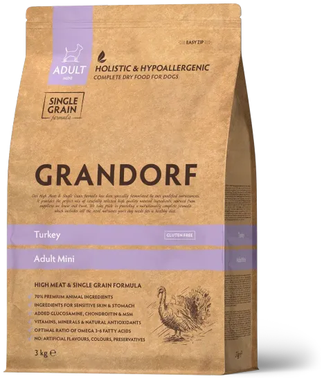 Grandorf Сухой корм для собак мини пород с Индейкой Grandorf Сухой корм для собак мини пород с Индейкой