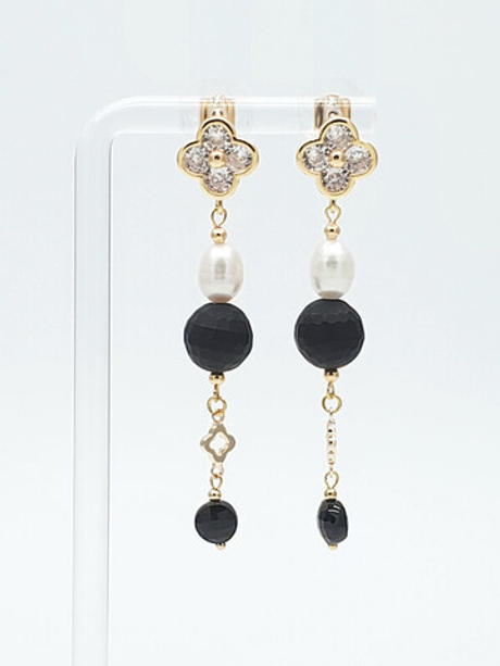 91001816 Серьги Роман с камнем