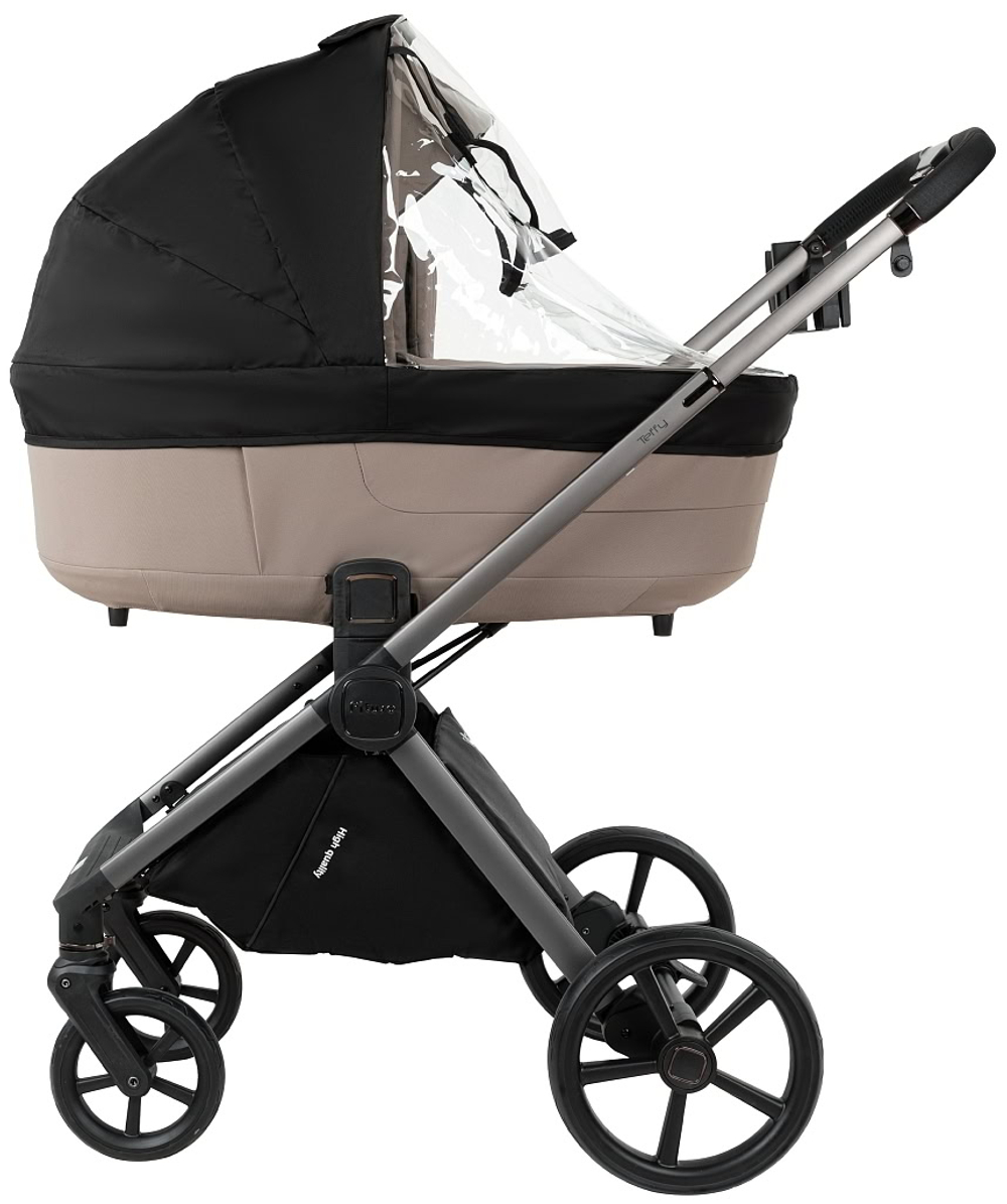 Детская коляска Pituso Teffy 3 в 1 с автокреслом Baesa Black Hazel/Graphite