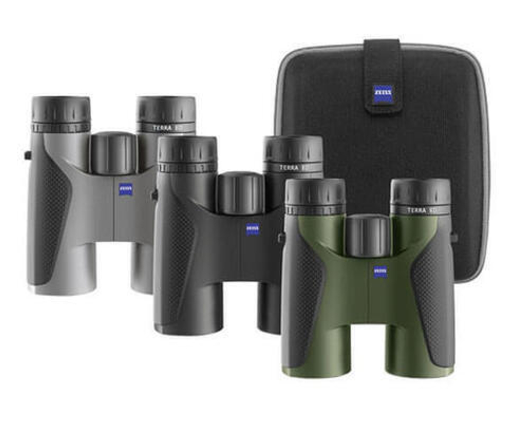Бинокль Carl Zeiss Terra ED 10x42 чёрно-зелёный
