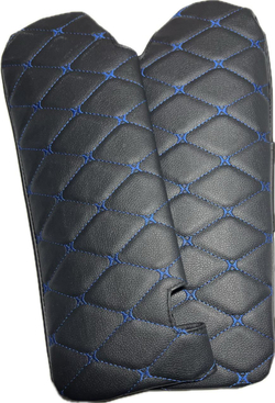 Чехлы на козырьки ЛАДА Ларгус, РЕНО Логан, Дастер, Сандеро (синяя нить Бабочка)