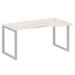 Metal System Стол криволинейный правый на О-образном м/к БО.СА-1 (R) Дуб Наварра/Металл Серый 1600*9