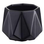 Горшок цветочный rhombus, 12,5 см, матовый черный