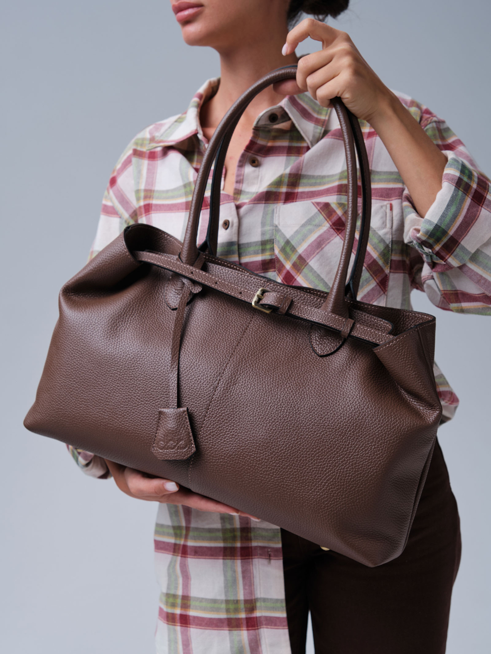 Кожаная сумка Daniela DBR 31375 коричневый какао