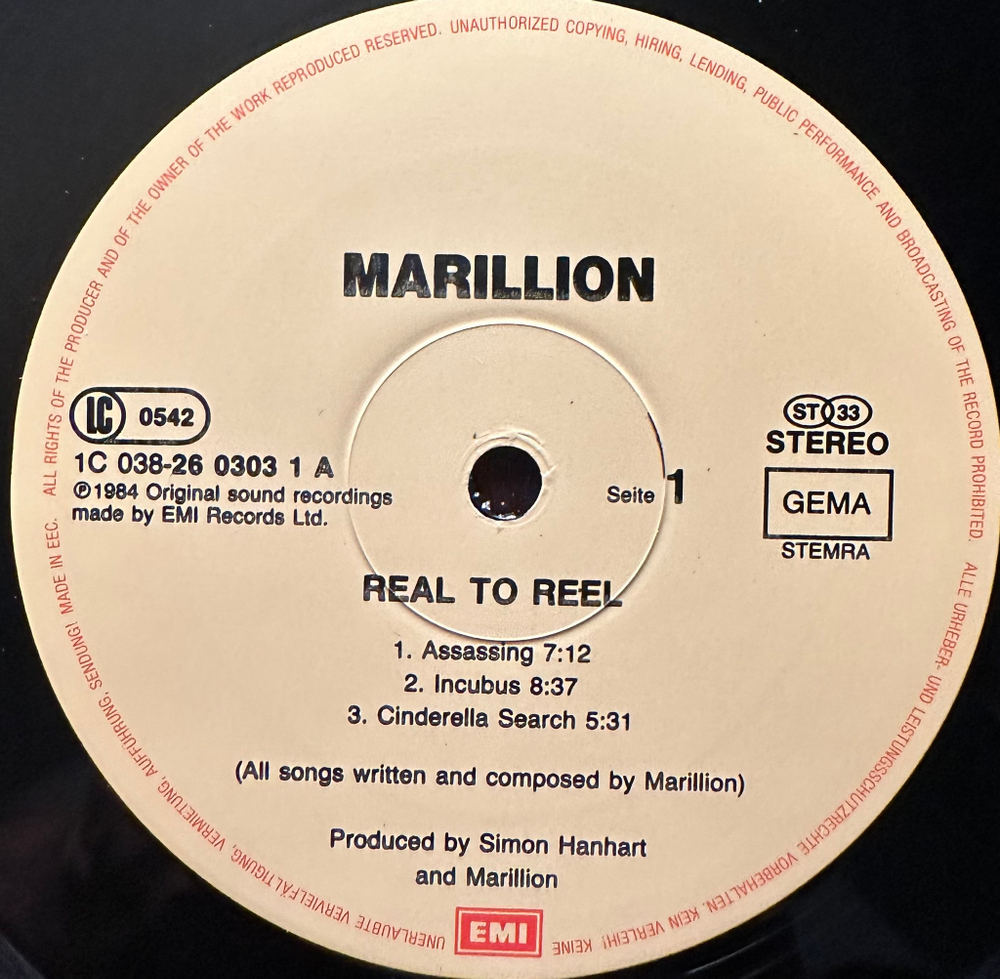 Marillion - Real To Reel (Европа 1984г.)