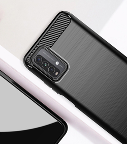 Мягкий защитный чехол на смартфон Xiaomi Redmi 9T, серии Carbon от Caseport