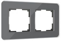 Рамка на 2 поста Werkel Elite (графит, стекло) W0022440