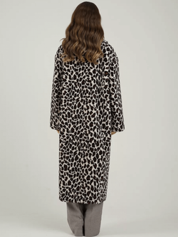 Шуба чебурашка искусственная тедди, белый леопард, SilverFox