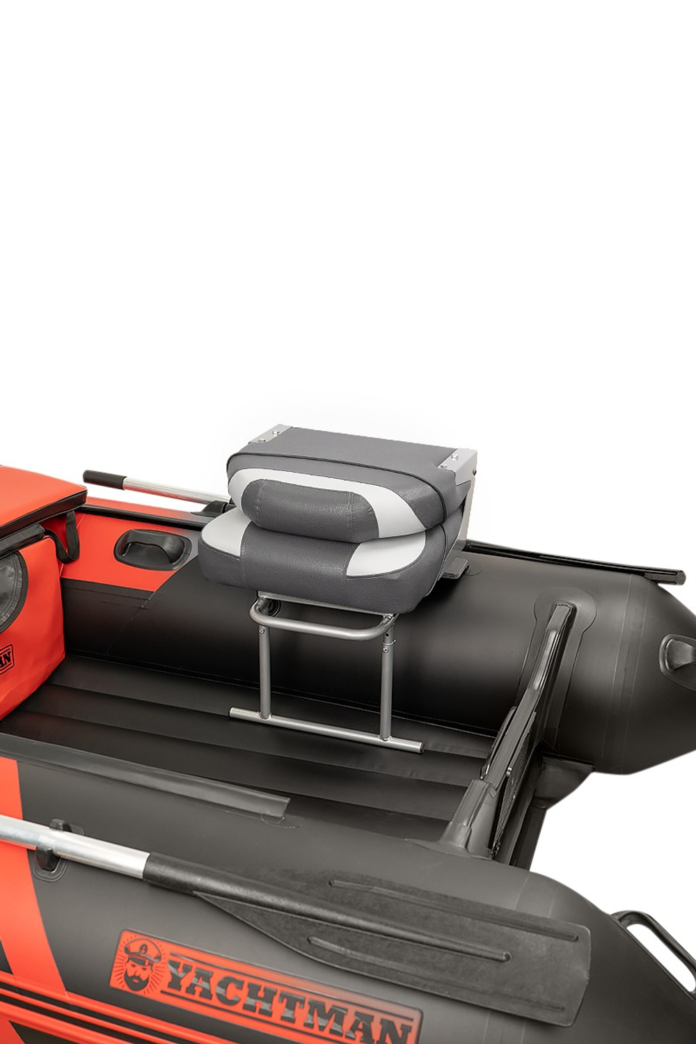 Кресло раскладное поворотное мягкое Люкс темно-серый/серый