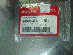 34905-KAN-W01. BULB, WINKER (12V 10W) (AMBER) (STANLEY)