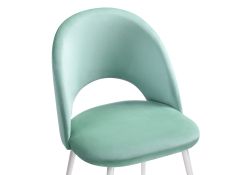 Стул на металлокаркасе Ирре confetti aquamarine / белый глянец