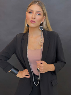 Цепочка с кольцом серебро