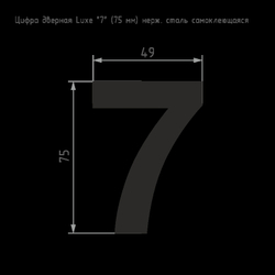 Цифра 7 из нержавеющей стали